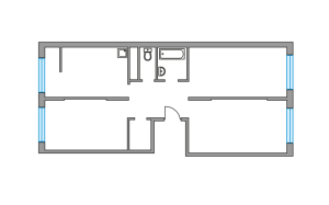 Планировка 3-комнатной квартиры в Пехра