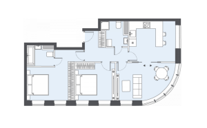 Планировка 3-комнатной квартиры в Bauman house