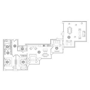 Планировка 3-комнатной квартиры в Red7