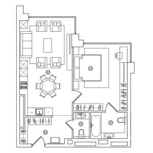 Планировка 1-комнатной квартиры в Red7