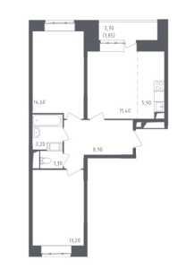 Планировка 3-комнатной квартиры в Люберцы
