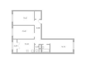 Планировка 3-комнатной квартиры в Новая Рига