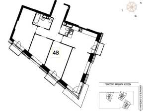 Планировка 4-комнатной квартиры в Wellton Towers - тип 1