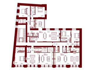 Планировка 4-комнатной квартиры в Stoleshnikov 7 - тип 1