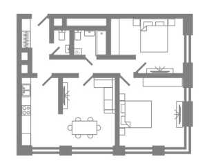 Планировка 3-комнатной квартиры в Stellar City