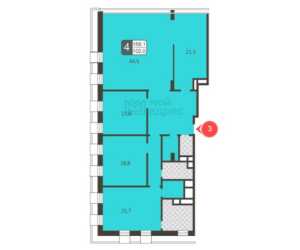 Планировка 4-комнатной квартиры в Мой адрес в Сколково - тип 1