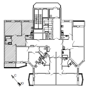 Планировка 4-комнатной квартиры в Изумрудные холмы - тип 1