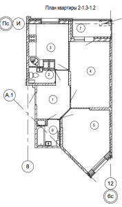 Планировка 3-комнатной квартиры в Изумрудные холмы