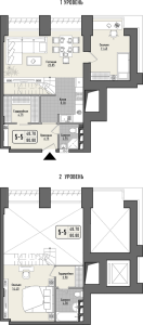 Планировка 4-комнатной квартиры в Парк Мира - тип 1