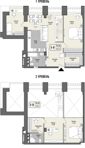 Планировка трехкомнатной квартиры в Парк Мира