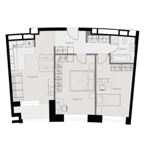 Планировка трехкомнатной квартиры в Фили Град