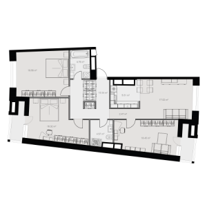 Планировка 4-комнатной квартиры в Фили Град - тип 1