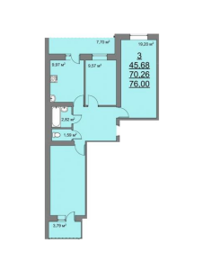 Планировка трехкомнатной квартиры в Томилино