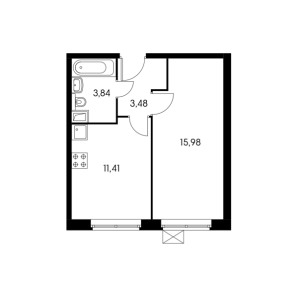 Планировка 1-комнатной квартиры в Люберецкий