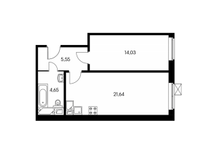 Планировка 2-комнатной квартиры в Люберецкий