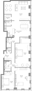 Планировка 4-комнатной квартиры в PerovSky - тип 1