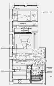 Планировка 1-комнатной квартиры в Din Haus
