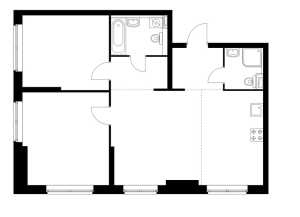 Планировка 3-комнатной квартиры в Кронштадтский 9