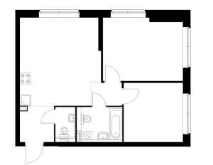 Планировка 2-комнатной квартиры в Кронштадтский 9