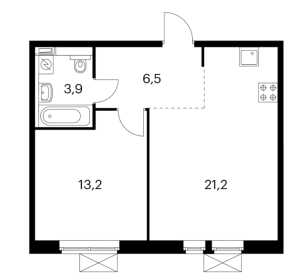Планировка 1-комнатной квартиры в Амурский парк
