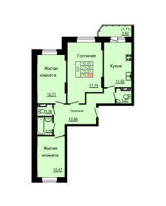 Планировка 3-комнатной квартиры в Императорские Мытищи