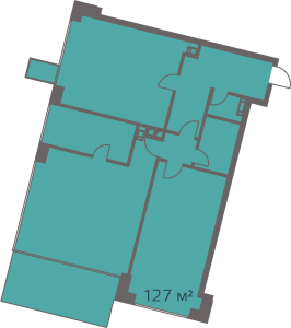 Планировка 2-комнатной квартиры в Level Barvikha Residence