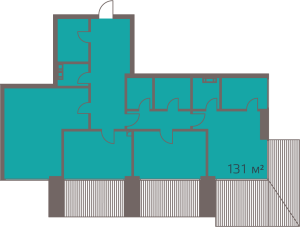 Планировка 3-комнатной квартиры в Level Barvikha Residence