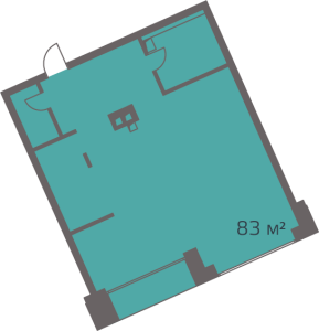 Планировка 1-комнатной квартиры в Level Barvikha Residence