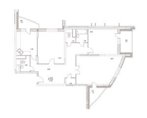 Планировка трехкомнатной квартиры в Дом на Баковке