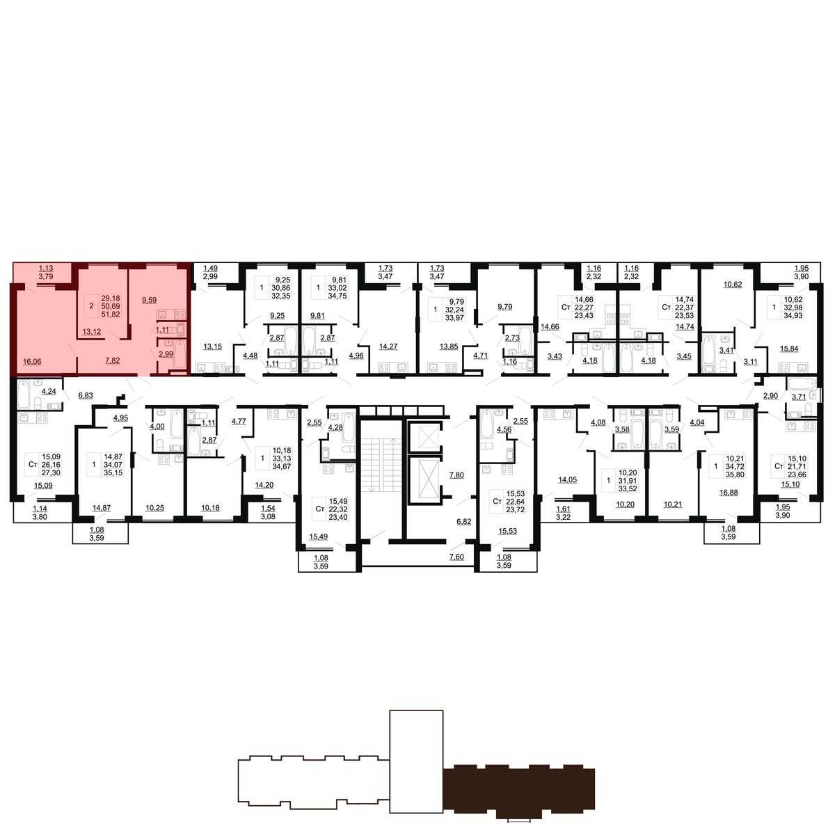 Продажа 2-комнатной квартиры 51.8 м² в пос. им. Свердлова в ЖК Рубеж. Этаж  2 - купить квартиру за 6253400 руб. | Avaho.ru