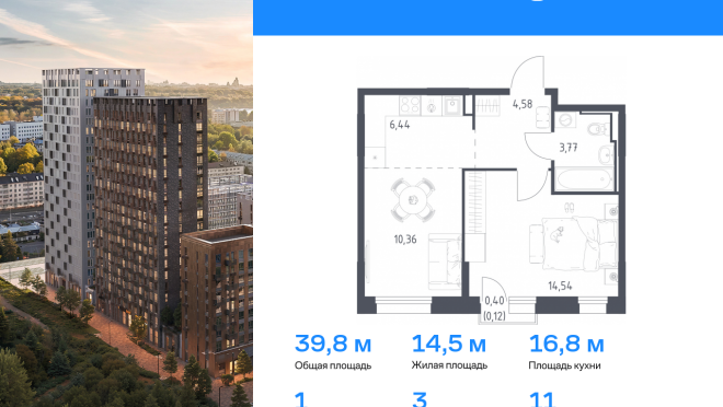 Продается квартира за 10 433 870 ₽