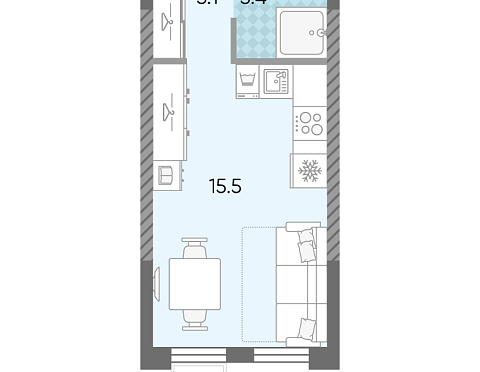 Продается квартира за 9 518 410 ₽