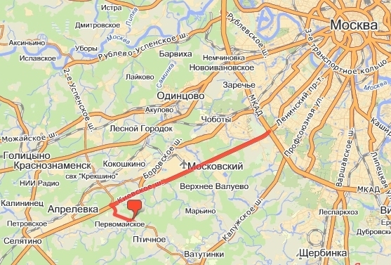 Карта поселок киевский