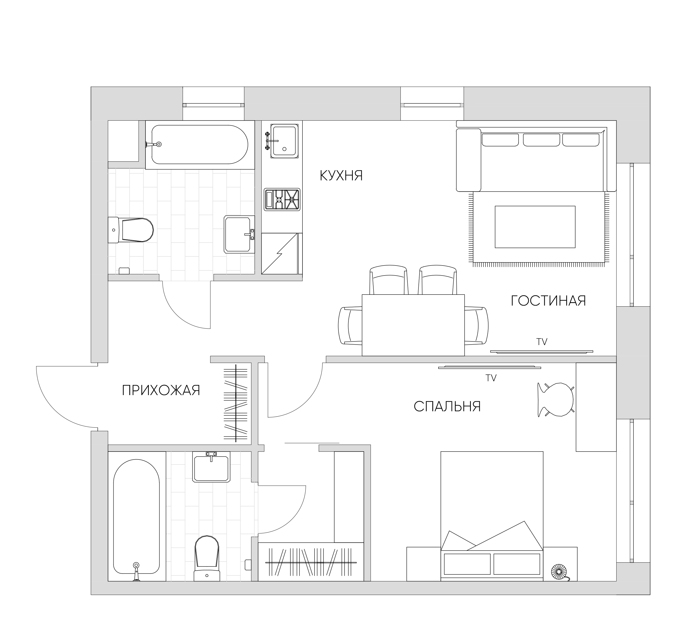2 комн. квартира, 47.9 м², 13 этаж 