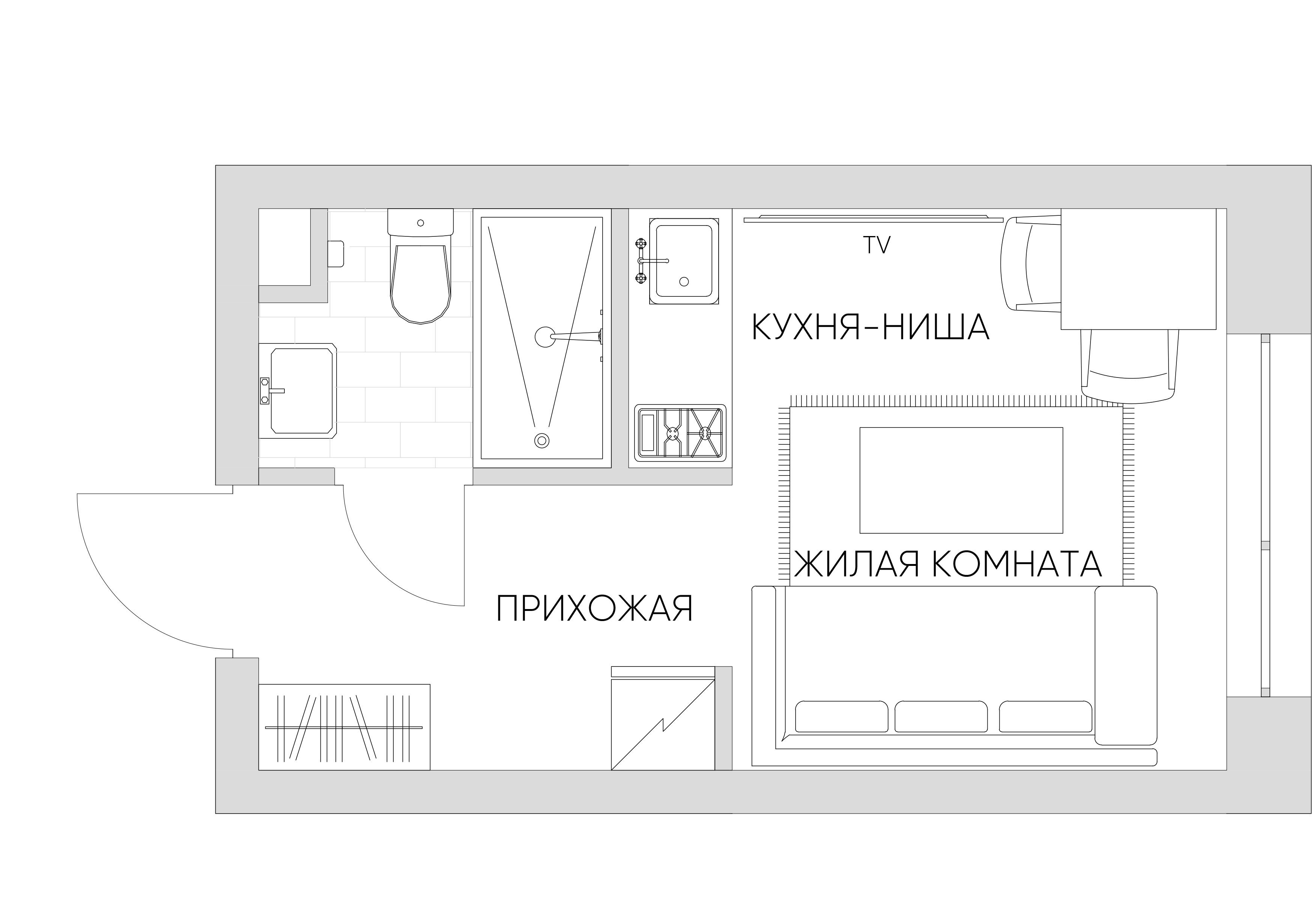студия, 17.5 м², 15 этаж 