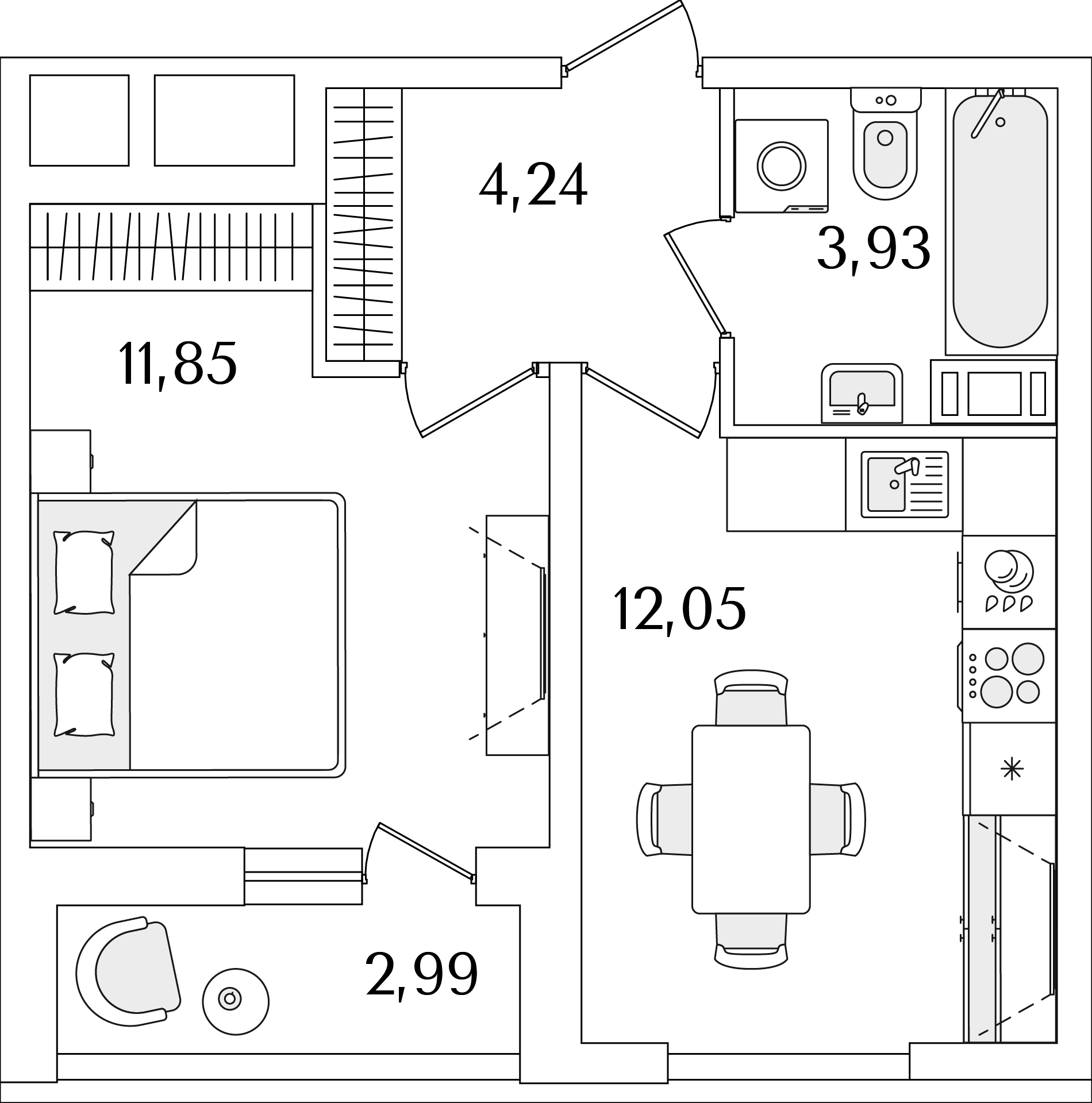 1 комн. квартира, 33.6 м², 7 этаж 