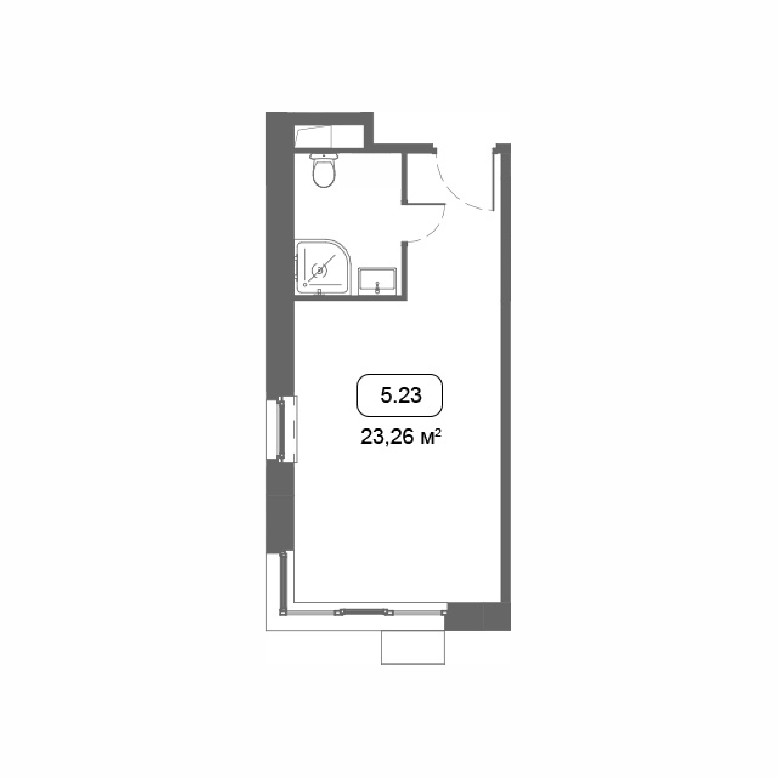 студия, 23.3 м², 11 этаж 