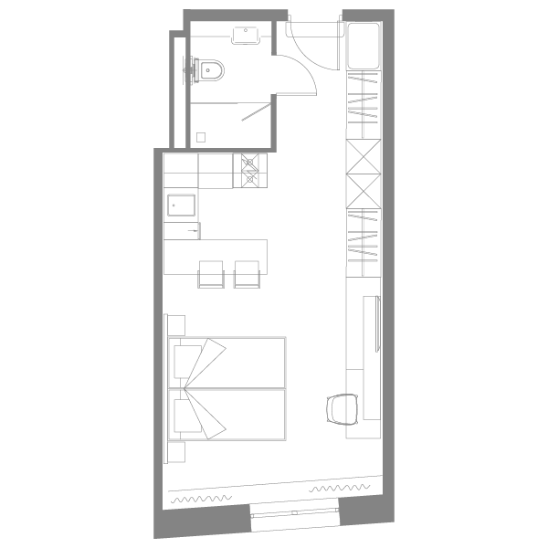 студия, 30.5 м², 19 этаж 