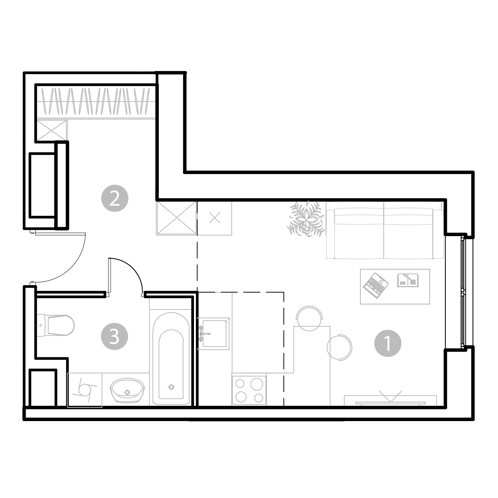 студия, 28.1 м², 2 этаж 