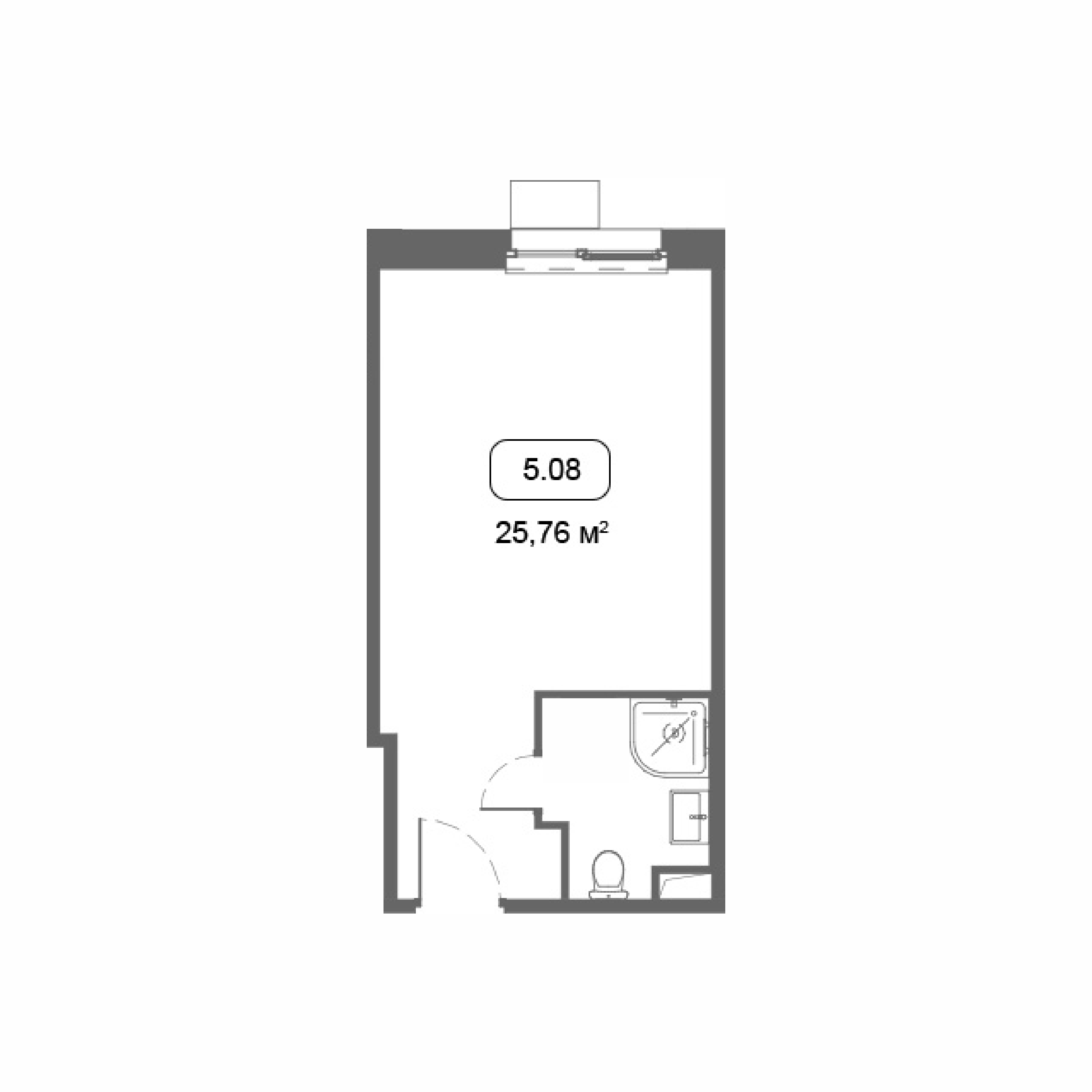 студия, 25.8 м², 17 этаж 
