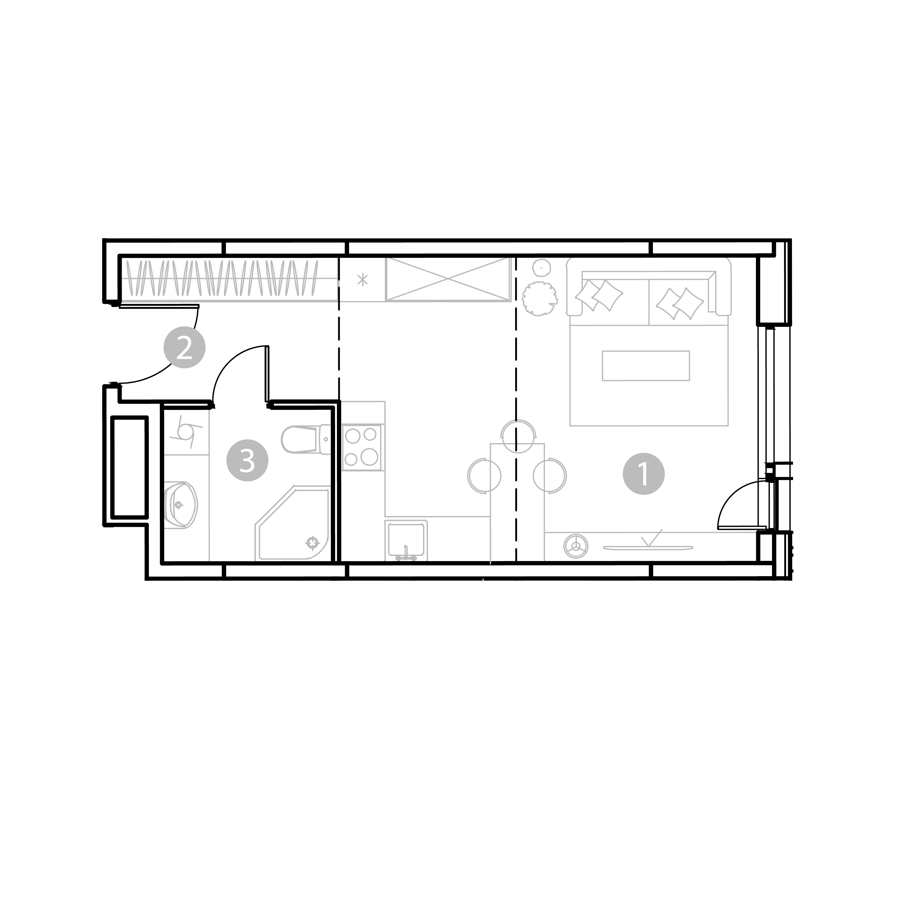 студия, 31.6 м², 3 этаж 