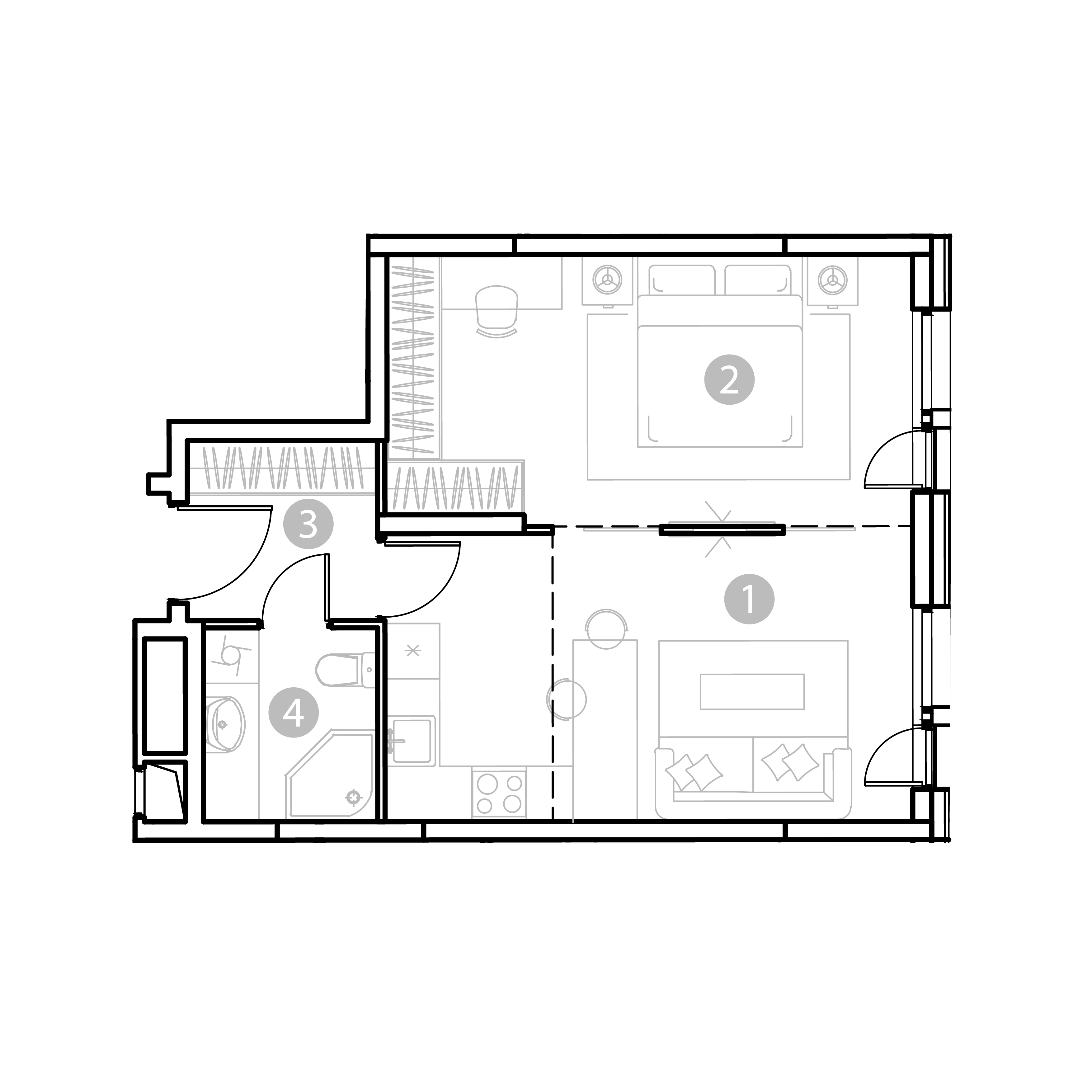 2 комн. квартира, 43.2 м², 3 этаж 