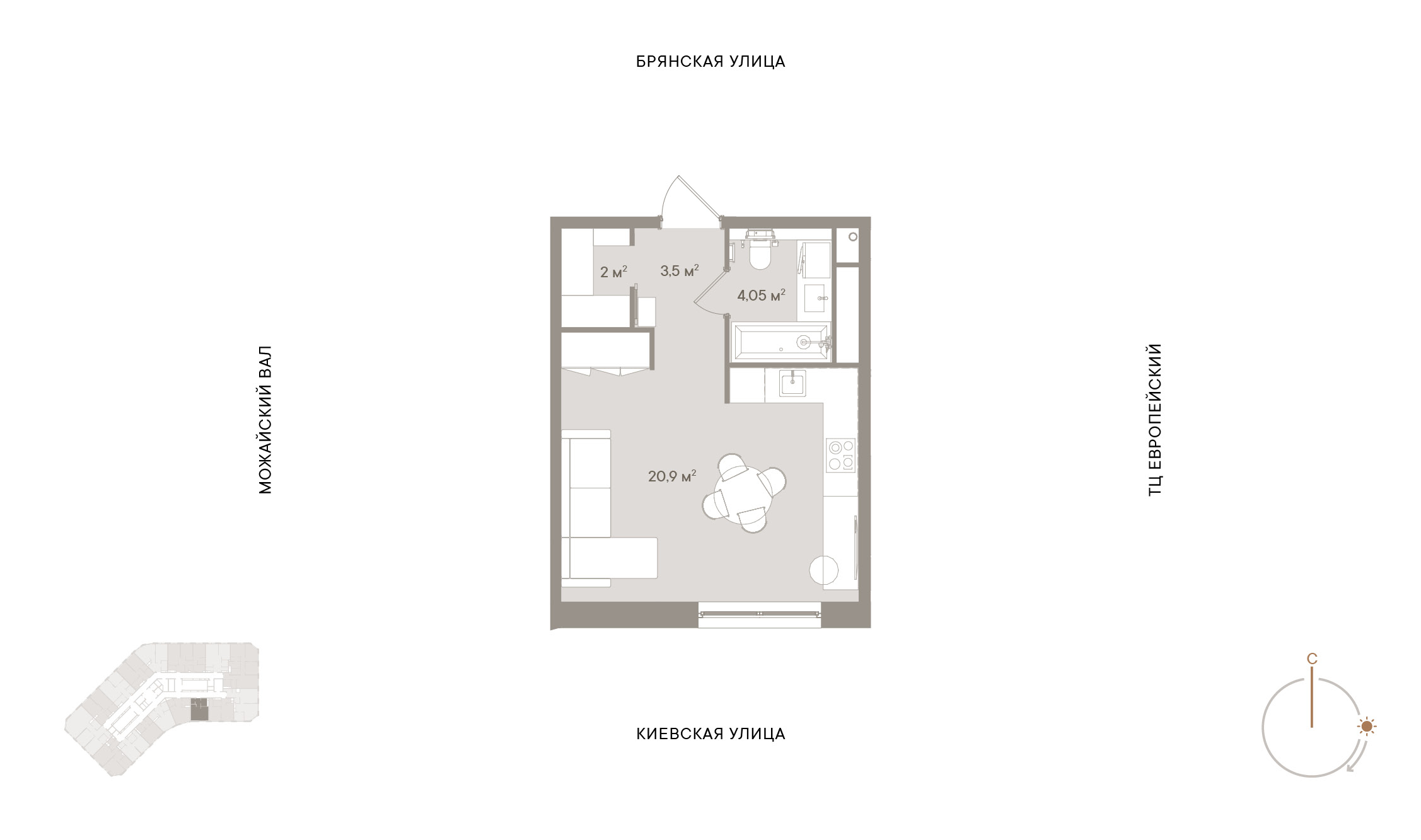 1 комн. квартира, 30.4 м², 4 этаж 