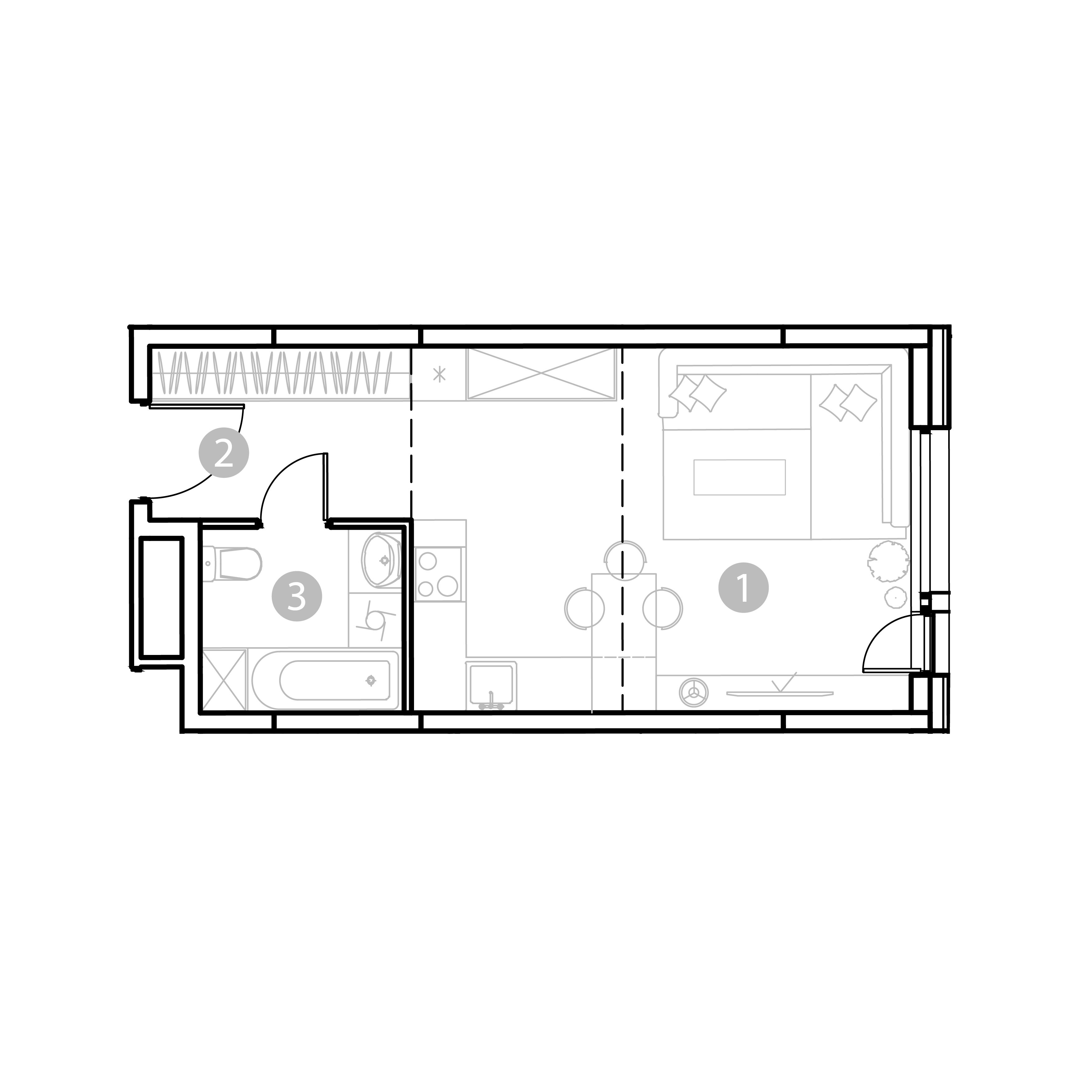 студия, 31.6 м², 16 этаж 