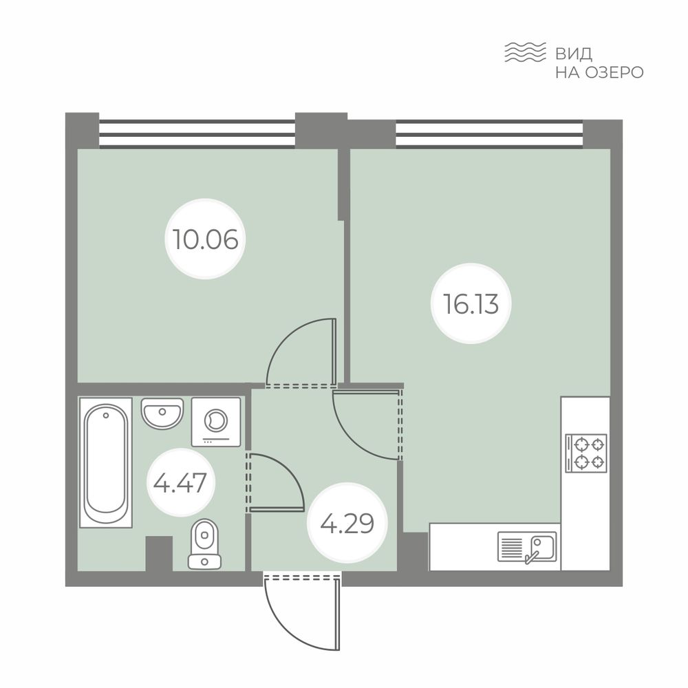 1 комн. квартира, 35 м², 1 этаж 