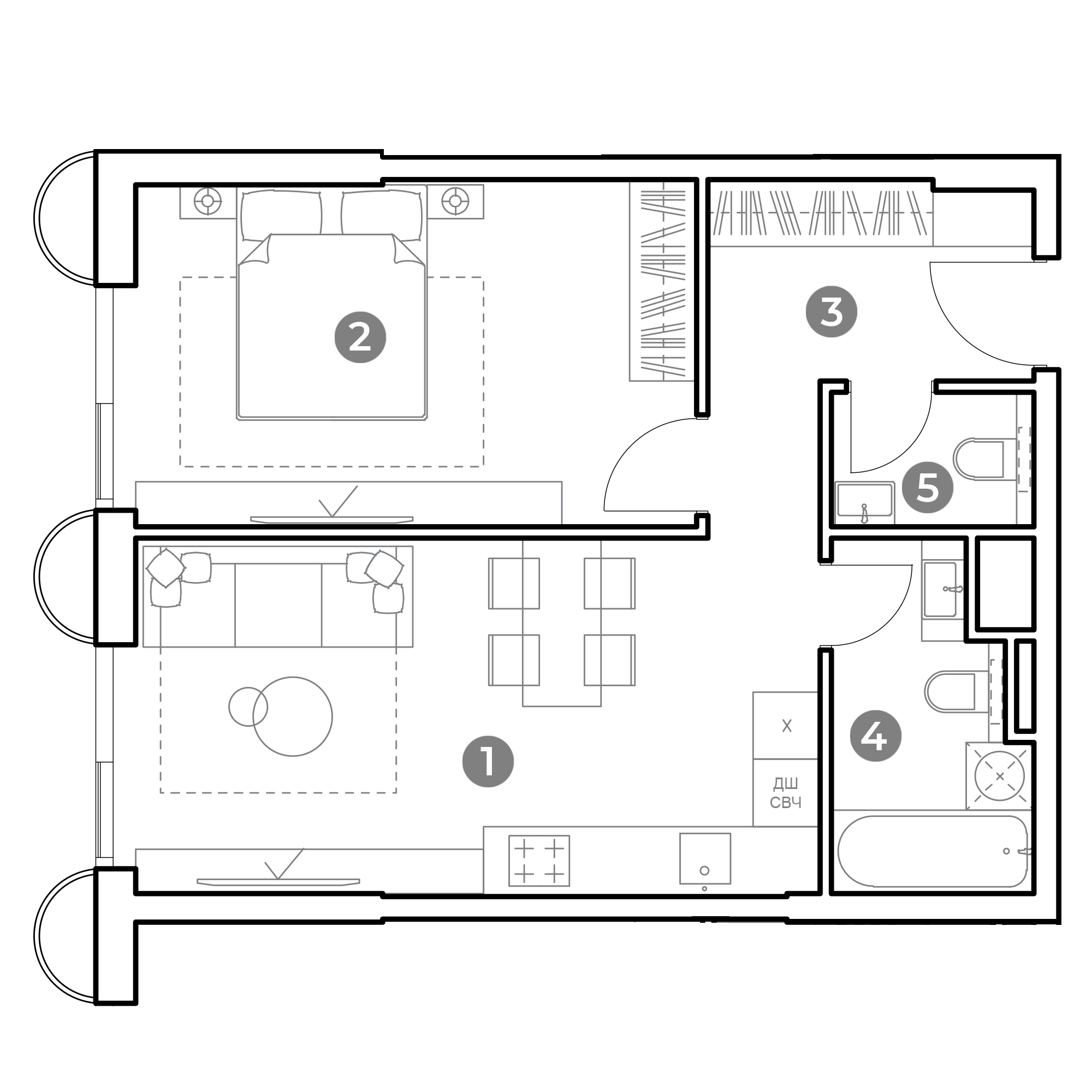 2 комн. квартира, 50 м², 2 этаж 