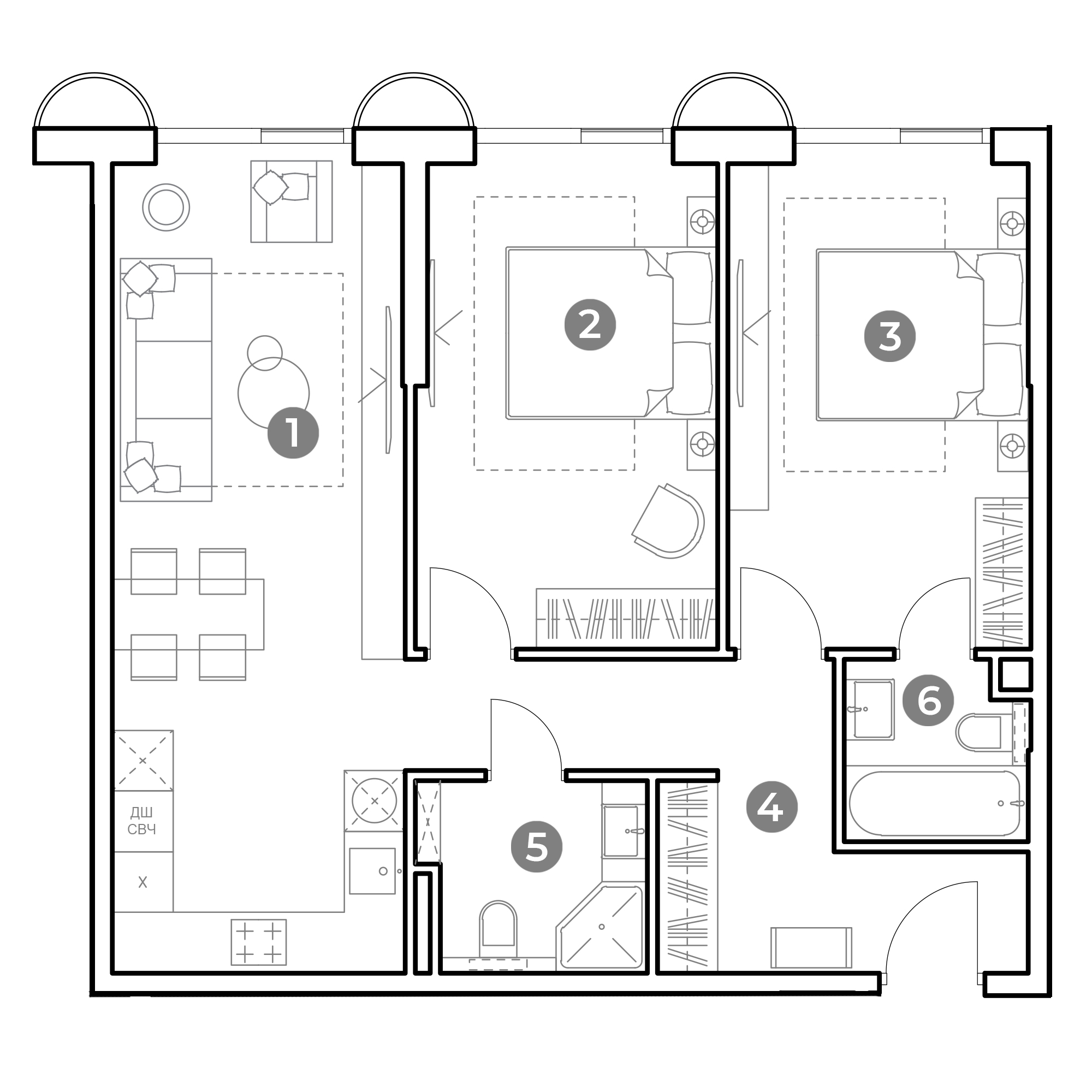 3 комн. квартира, 70.2 м², 10 этаж 
