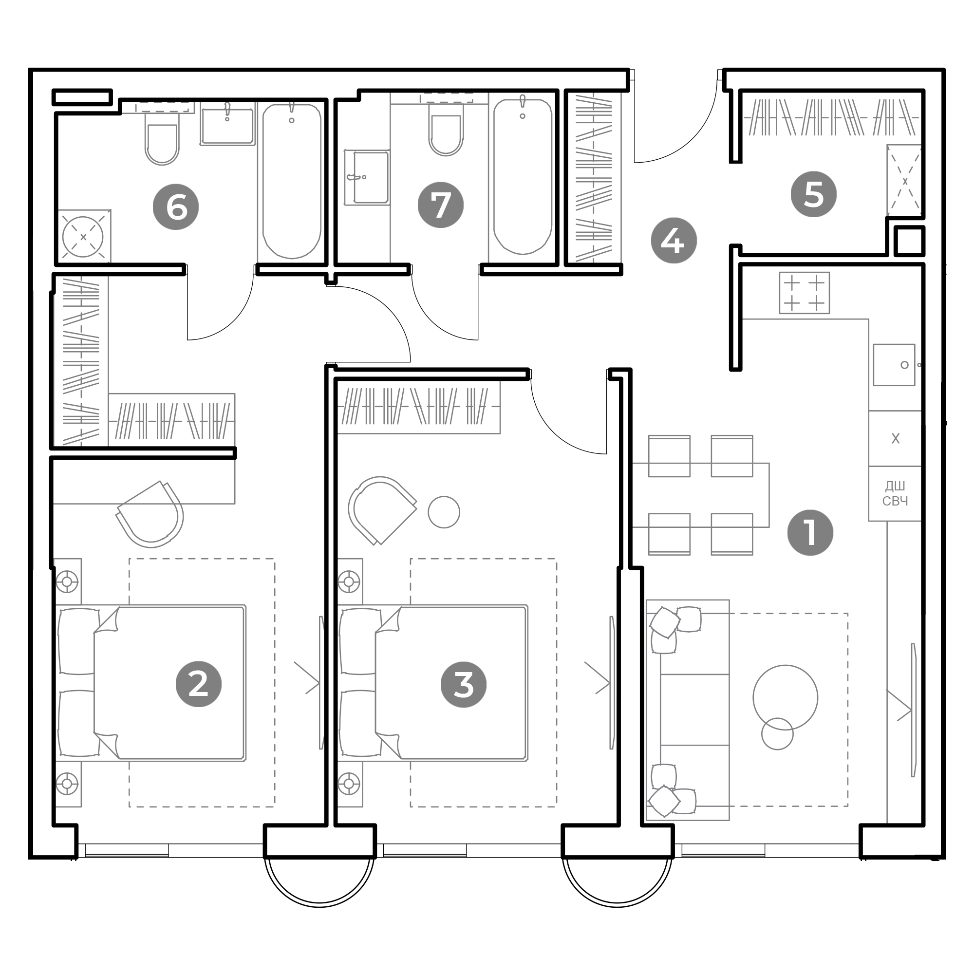 3 комн. квартира, 73 м², 11 этаж 