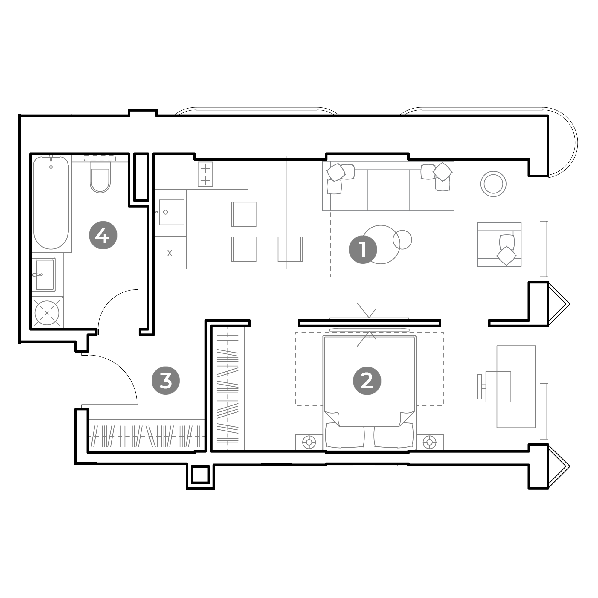 2 комн. квартира, 46.2 м², 2 этаж 