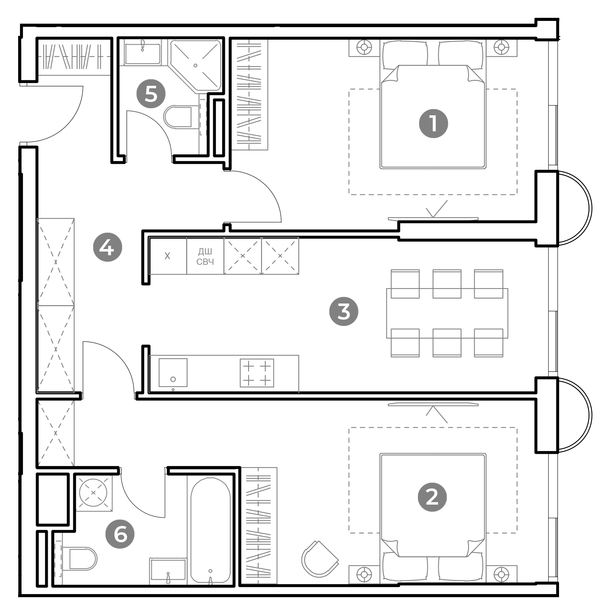 2 комн. квартира, 67.9 м², 5 этаж 